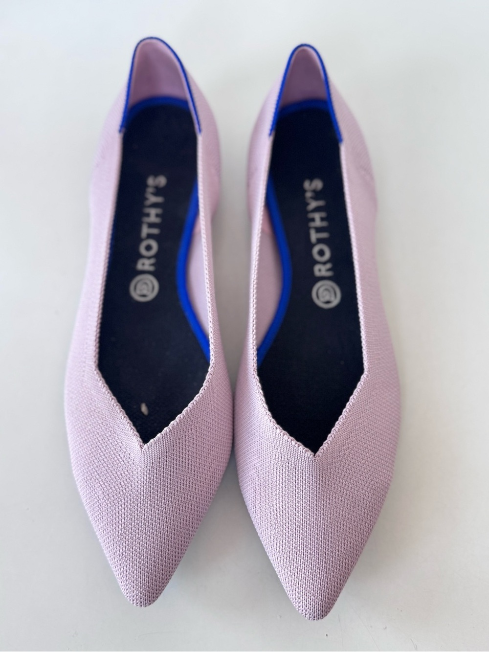 Rothy's Pointed Toe Ballet Flats Petal Pink Shoes Women’s Size 11.5